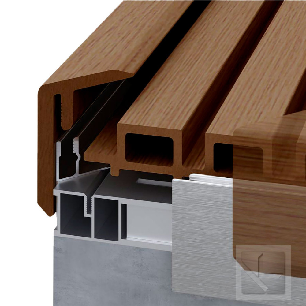 F-профіль для фасадної дошки Legro Natural Teak